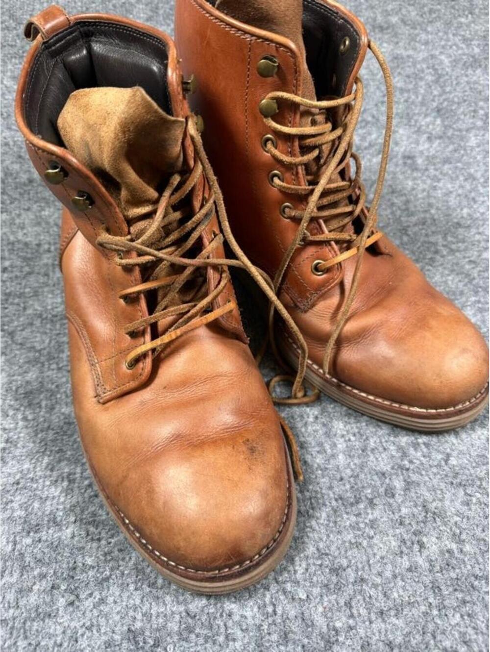 Cole Haan Brown Leather Lace-Up Boots Size 8